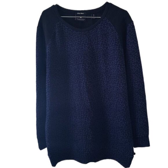 Maison Scotch Leopard Print Long Sleeve Punk Radar Sweater - Picture 1 of 4